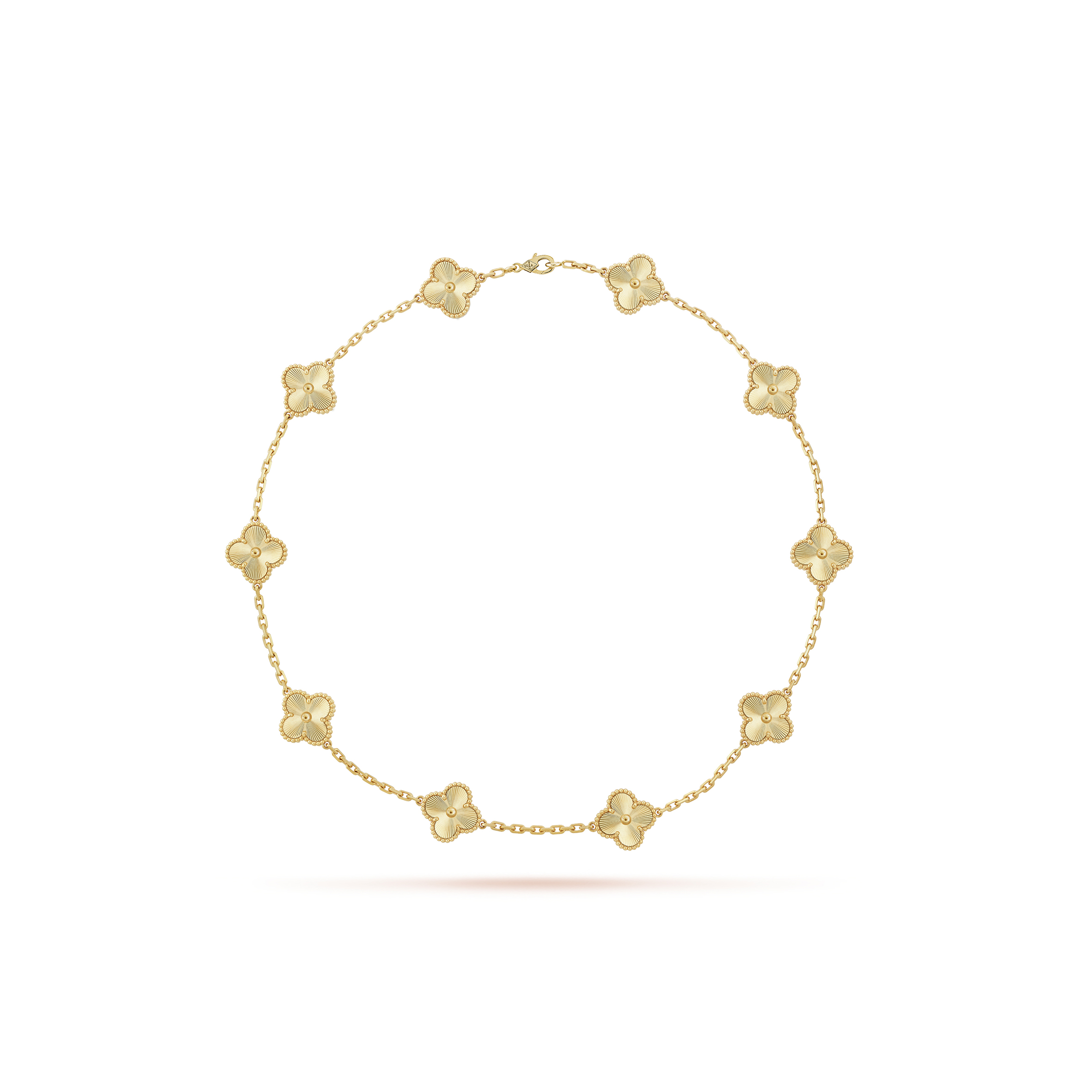 VAN CLEEF ARPELS VINTAGE ALHAMBRA NECKLACE, 10 MOTIFS - YELLOW GOLD  VCARP3JJ00